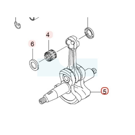 Vilebrequin pour moteur Kawasaki (491192231)