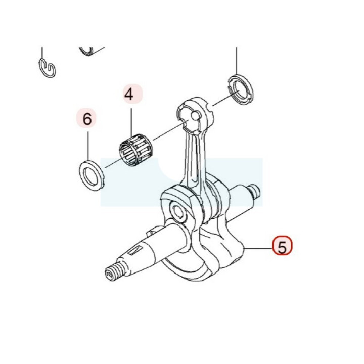 Vilebrequin pour moteur Kawasaki (491192231)