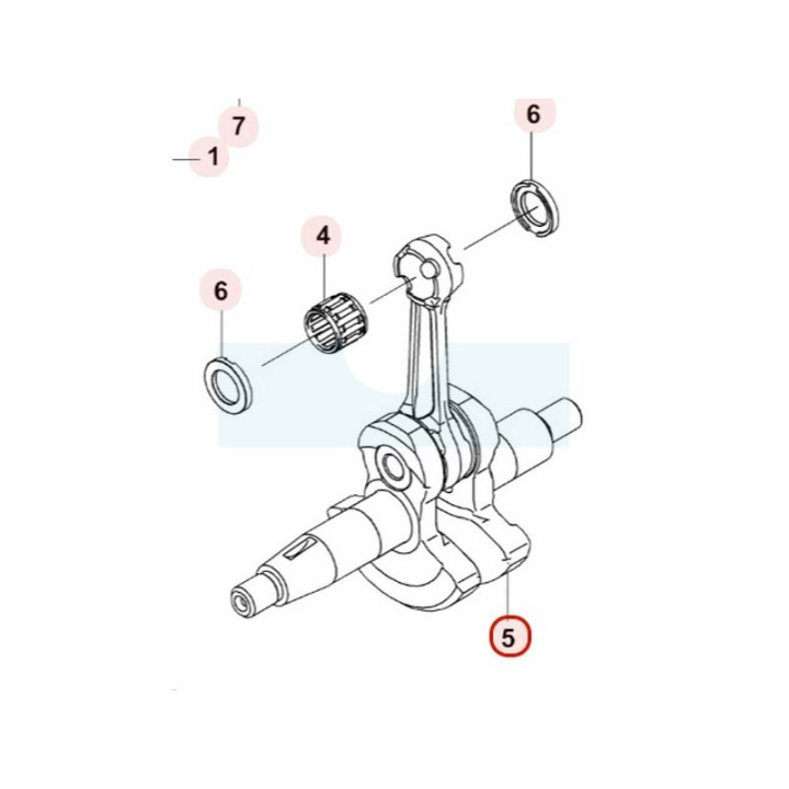 Vilebrequin pour moteur Kawasaki (491192248)