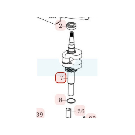 Vilebrequin pour moteur Loncin (1302905310001)