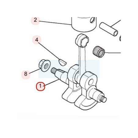 Vilebrequin pour moteur Mitsubishi (KD01036AA)