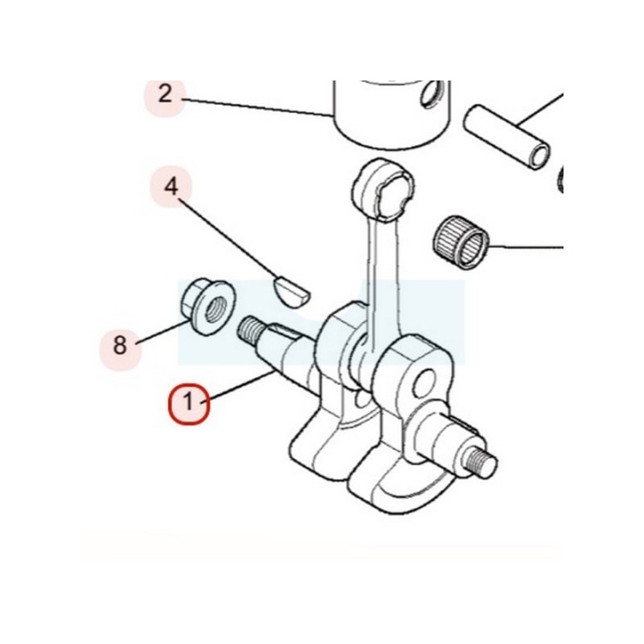 Vilebrequin pour moteur Mitsubishi (KD01036AA)