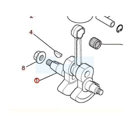 Vilebrequin pour moteur Mitsubishi (KD01037AA)