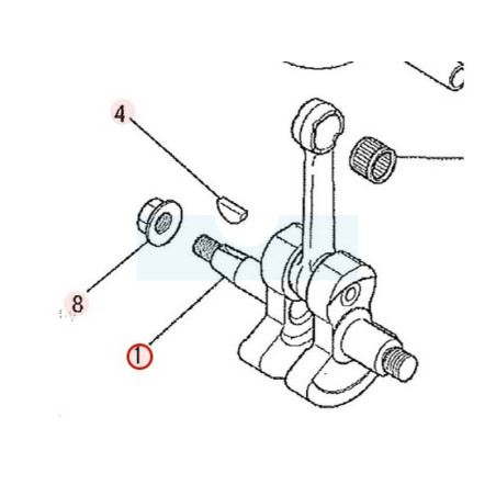 Vilebrequin pour moteur Mitsubishi (LD01055AA)