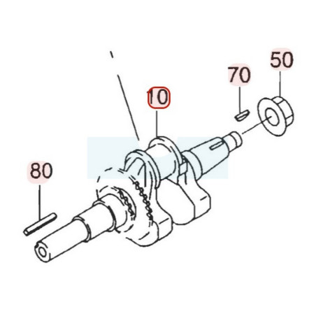 Vilebrequin pour moteur Robin / Subaru (2772090151)