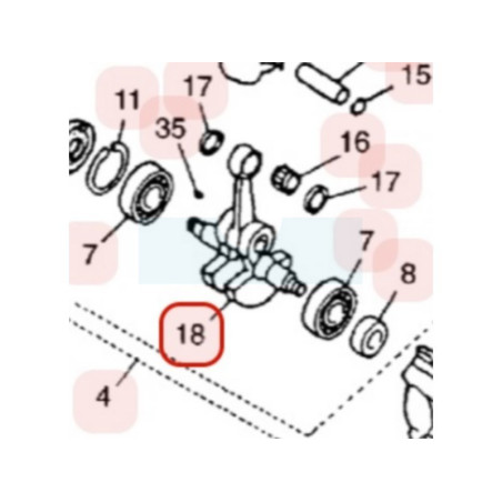 Vilebrequin pour moteur Zenoah (585153001)