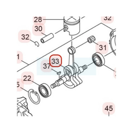 Vilebrequin pour souffleur Maruyama (265141)