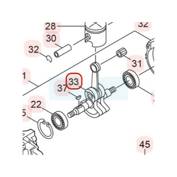Vilebrequin pour souffleur Maruyama (265141)