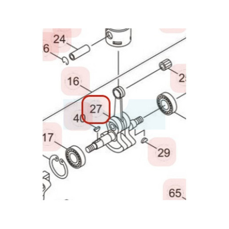 Vilebrequin pour souffleur Maruyama (276123)