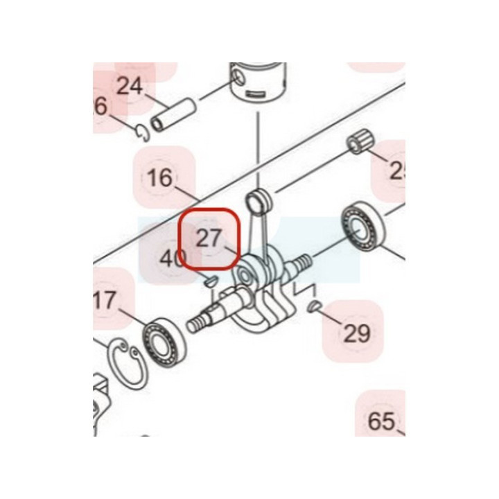 Vilebrequin pour souffleur Maruyama (276123)