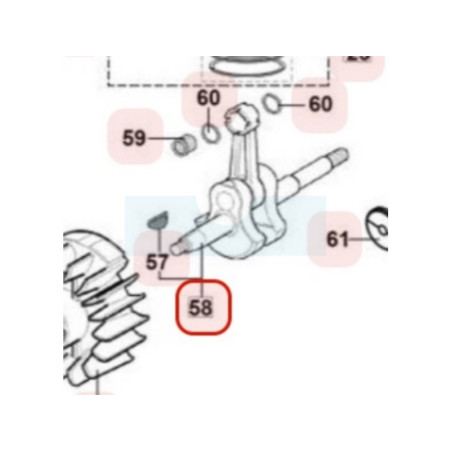 Vilebrequin pour tronçonneuse Maruyama (M035777)