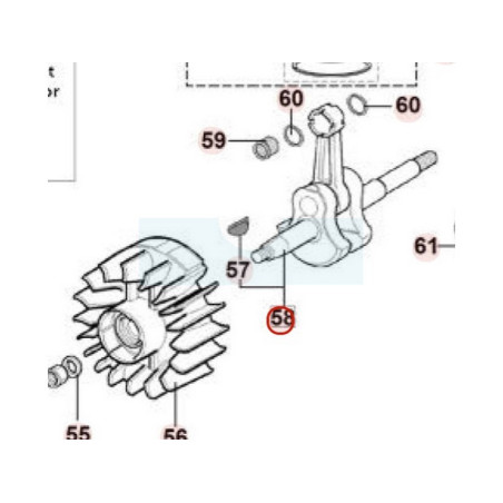 Vilebrequin pour tronçonneuse Maruyama (M035780)