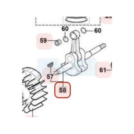 Vilebrequin pour tronçonneuse Maruyama (M035783)