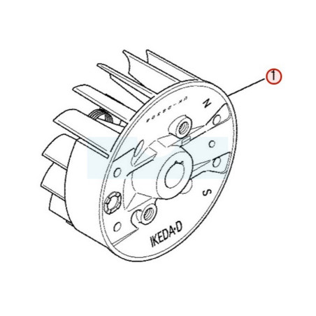 Volant magnétique pour moteur Mitsubishi (KE11034AB)