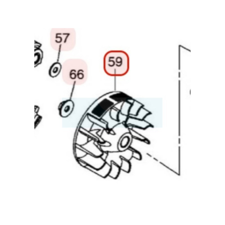 Volant magnétique pour moteur Zenoah (848E4871A0)