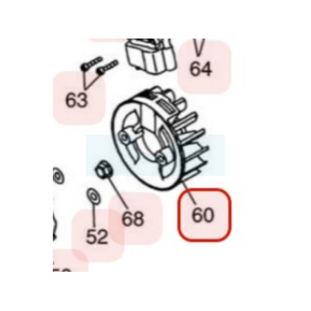 Volant magnétique pour moteur Zenoah (848H7471A0)