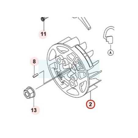 Volant moteur pour moteur Kawasaki (210502328)