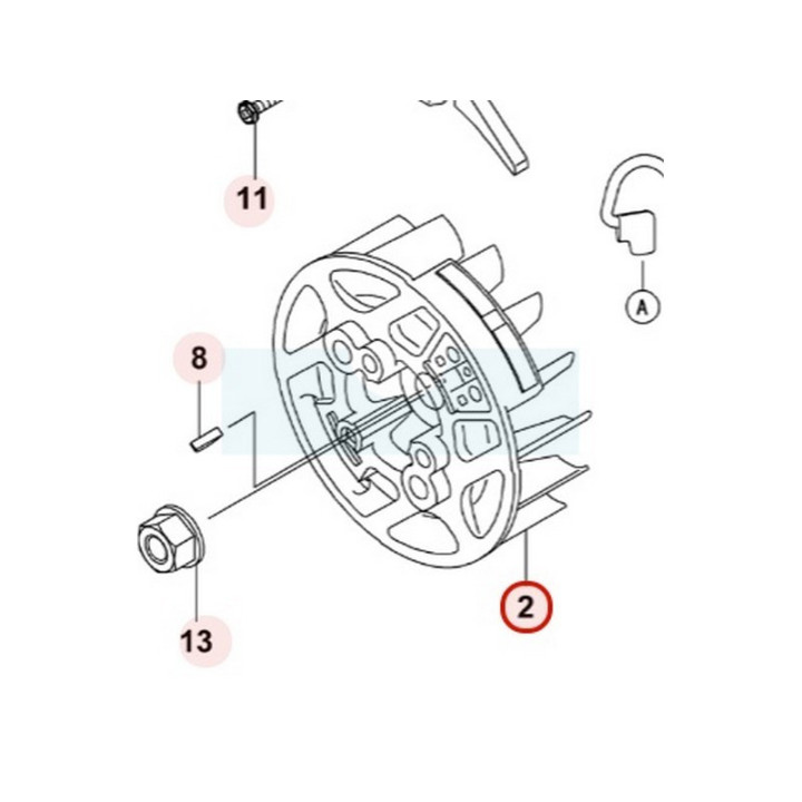 Volant moteur pour moteur Kawasaki (210502328)