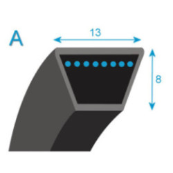 Courroie Mitsuboshi pour tracteur tondeuse Castelgarden / GGP (350620010)