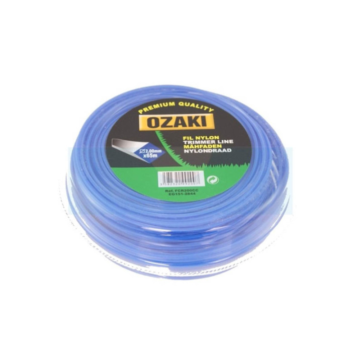 Fil nylon carré OZAKI pour débroussailleuse 1.6mm / 90m