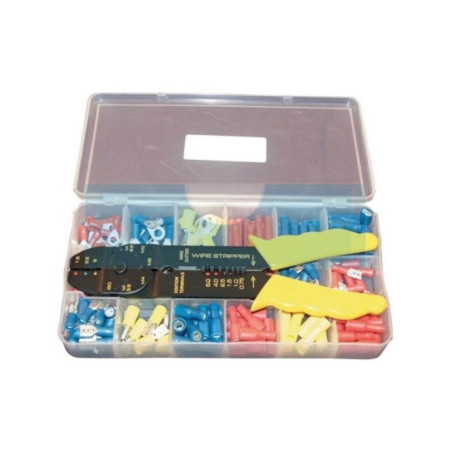 Assortiment / coffret de cosses de câble + pince