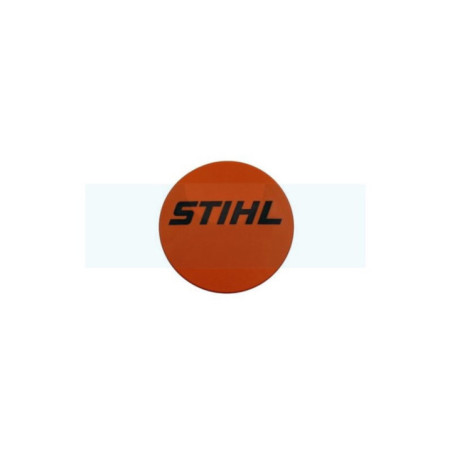 Plaque de matricule ronde pour récolteuse d'olive / tronçonneuse / débroussailleuse Stihl (00009671500)