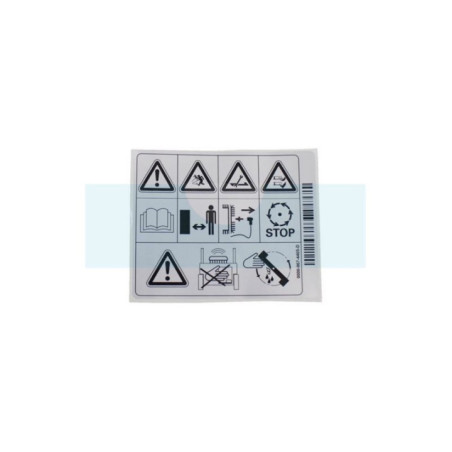 Autocollant avertissement pour tondeuse Viking (00009674405)