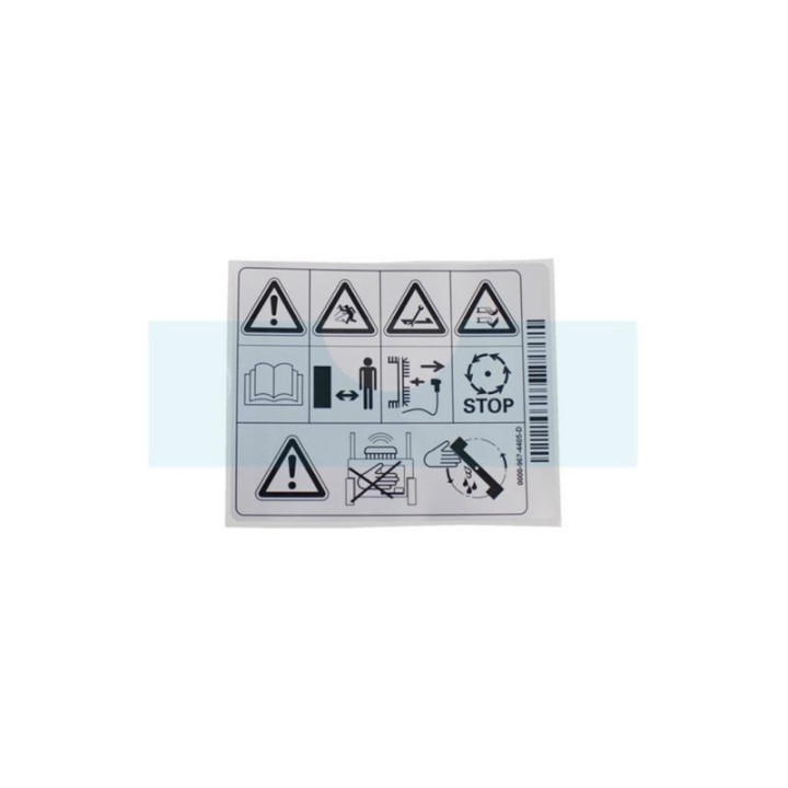 Autocollant avertissement pour tondeuse Viking (00009674405)