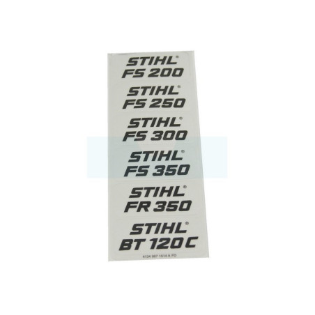 Plaque matricule pour débroussailleuse / tarière Stihl (41349671514)