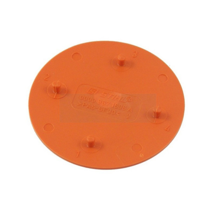 Plaque matricule pour taille-haie sur perche Stihl (42809671508)