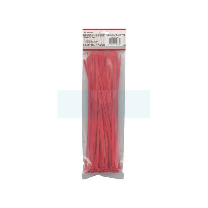 100 serre-câbles rouge 4,8X300 (Rilsan)