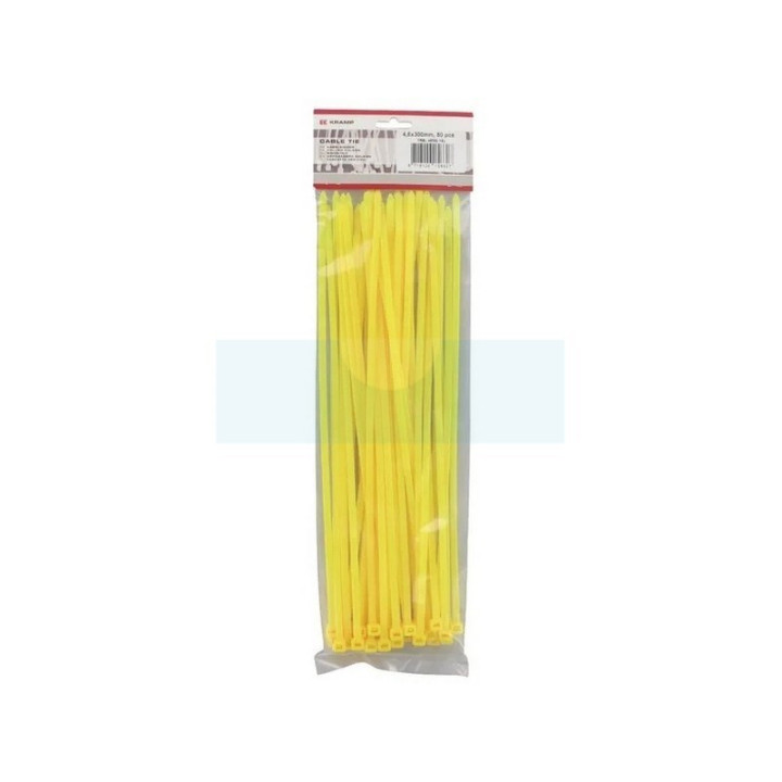 50 serre-câbles jaune 4,8X300 (Rilsan)