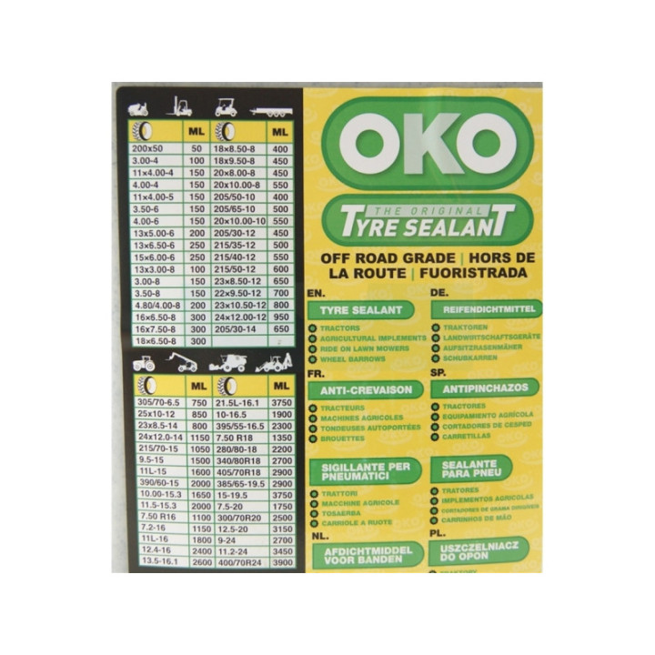 Bidon anti crevaison OKO vert 5L