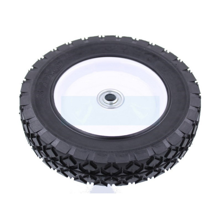 Roue de tondeuse acier sur roulement universelle Ø 200mm (moyeu déporté)