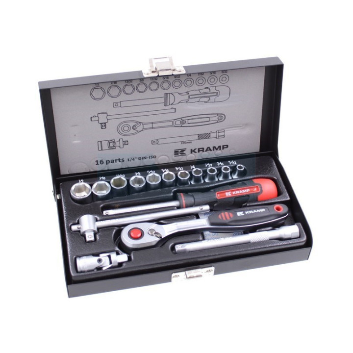 Coffret 11 douilles en pouces (US) avec cliquet