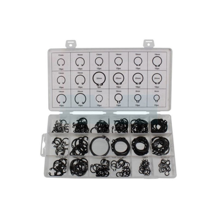 Assortiment / coffret de 225 circlips interieurs et extérieurs DIN471 et DIN472