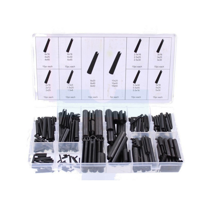 Assortiment / coffret de 315 goupilles élastiques type mecanindus