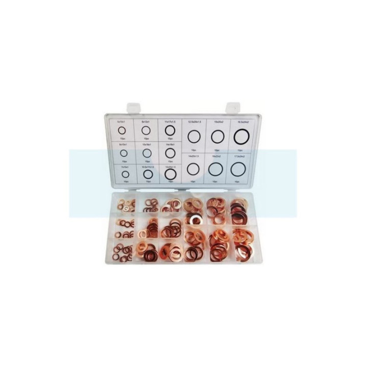 Assortiment / coffret de 150 joint cuivres aux nomes DIN7603A