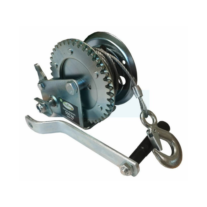 Treuil manuel à câble 10m 550kg
