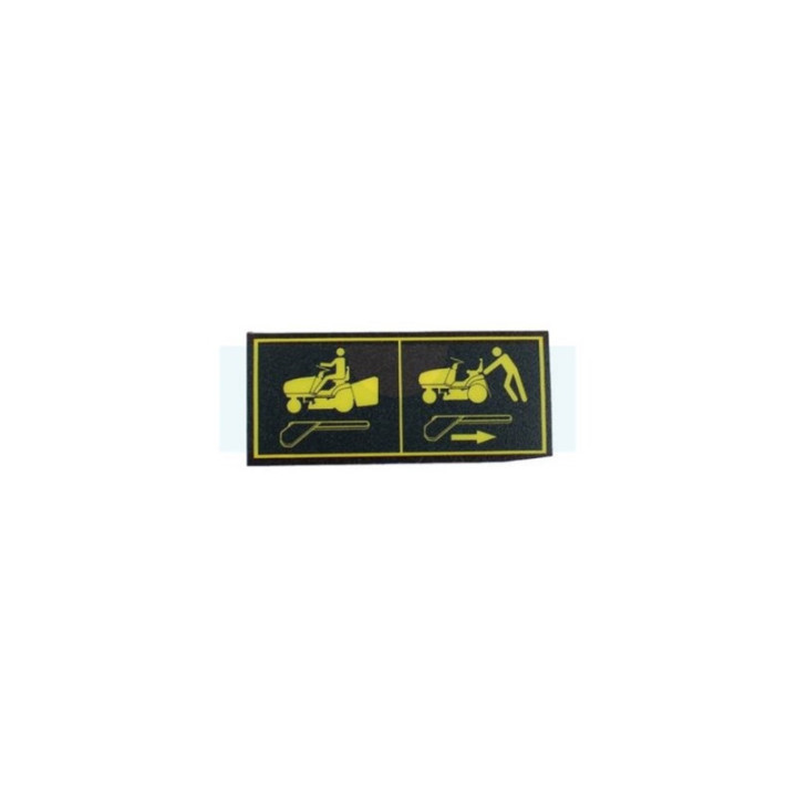 Autocollant de transmission pour tracteur tondeuse Castelgarden / GGP / Stiga (114357423/2)