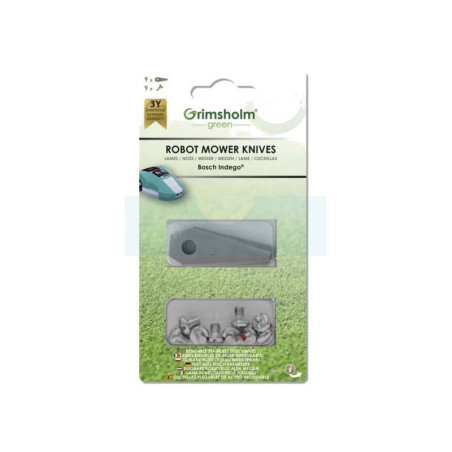 Kit 9 lames pour tondeuse robot Bosch (F016800321)