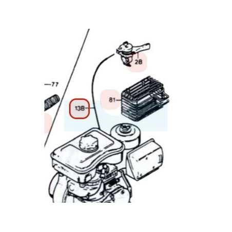 Câble d'accélérateur pour motobineuse Sarp (0308040024)
