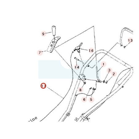 Câble d'accélérateur pour motobineuse Sarp (P5062159000)