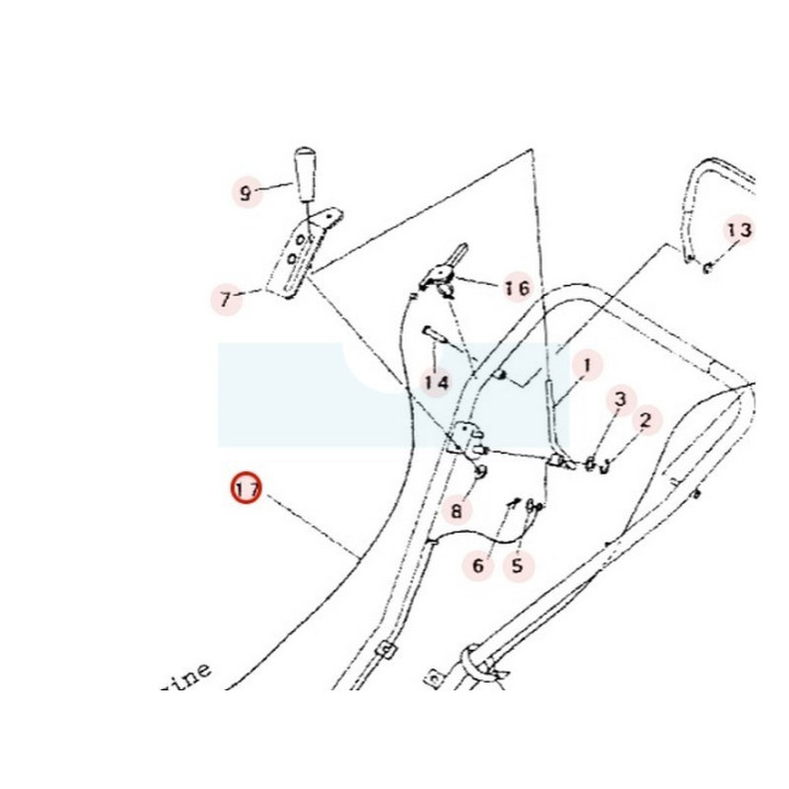Câble d'accélérateur pour motobineuse Sarp (P5062159000)