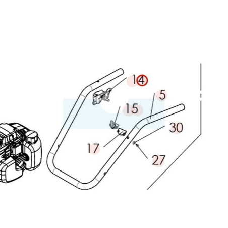 Câble d'embrayage pour motoculteur Roques & Lecoeur (0308040028)