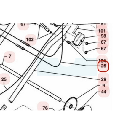 Câble d'embrayage pour tondeuse débroussailleuse Sarp (0308020005)