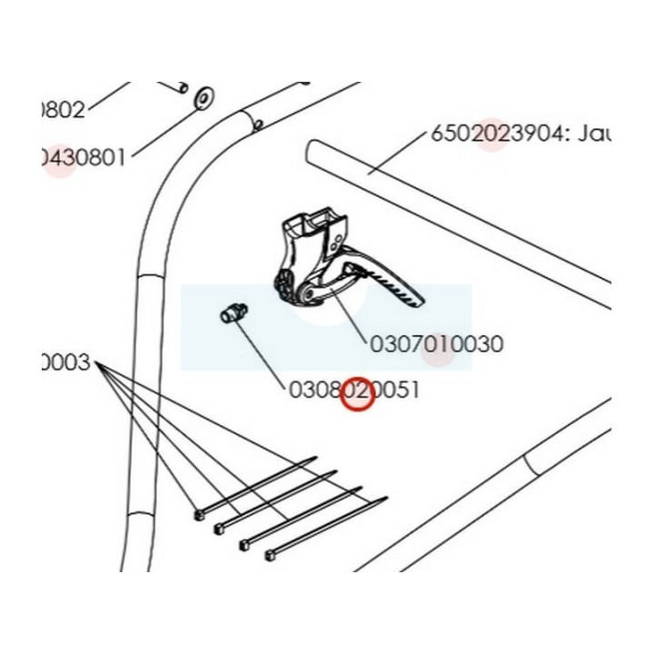 Câble d'embrayage pour motobineuse Roques & Lecoeur (0308020051)