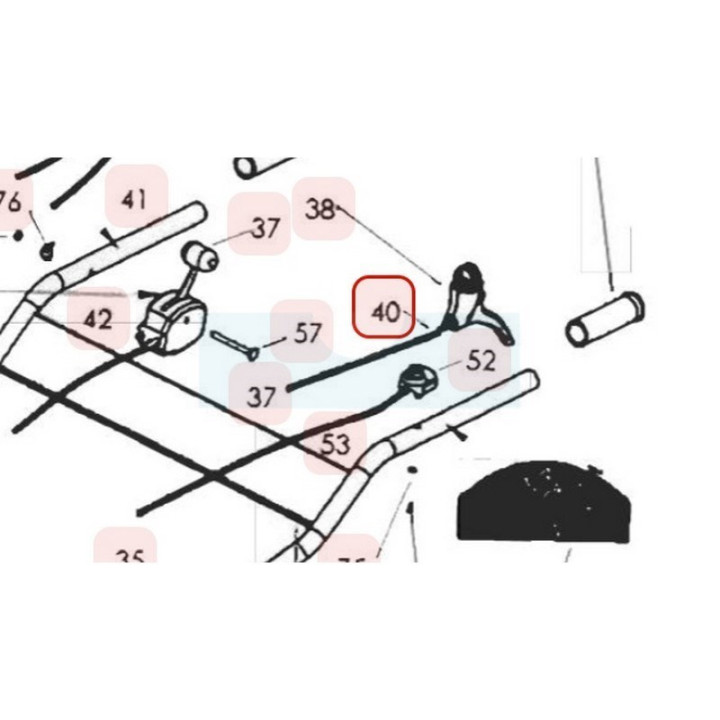 Câble d'embrayage pour motobineuse Pubert (0308020040)