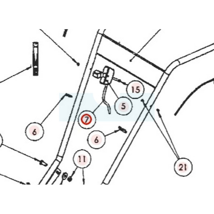 Câble d'accélérateur pour scarificateur Sarp (0002020341)