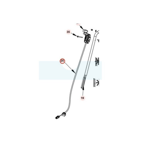 Câble de réglage de hauteur pour scarificateur Sarp (0002020245)